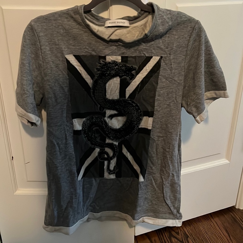 Balmain T-Shirt with Dragon graphic design